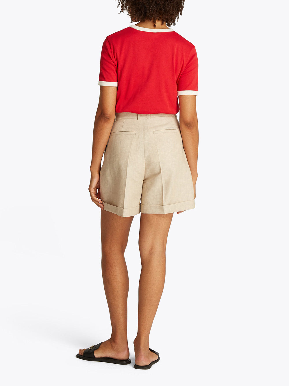 Tommy Hilfiger Short Donna Mod. WW0WW44767 LINO ACI Beige