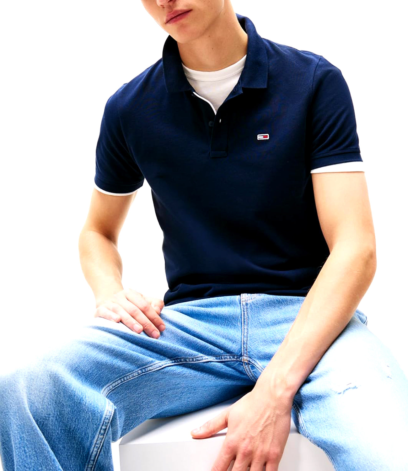 Tommy Hilfiger Tommy Hilfiger Polo M/C Uomo Mod. DM0DM20676 C1G Blu