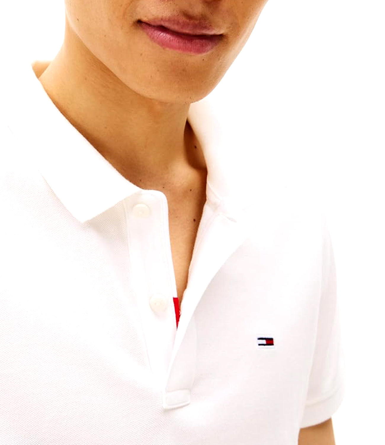 Tommy Hilfiger Tommy Hilfiger Polo M/C Uomo Mod. DM0DM20676 YBL Bianco
