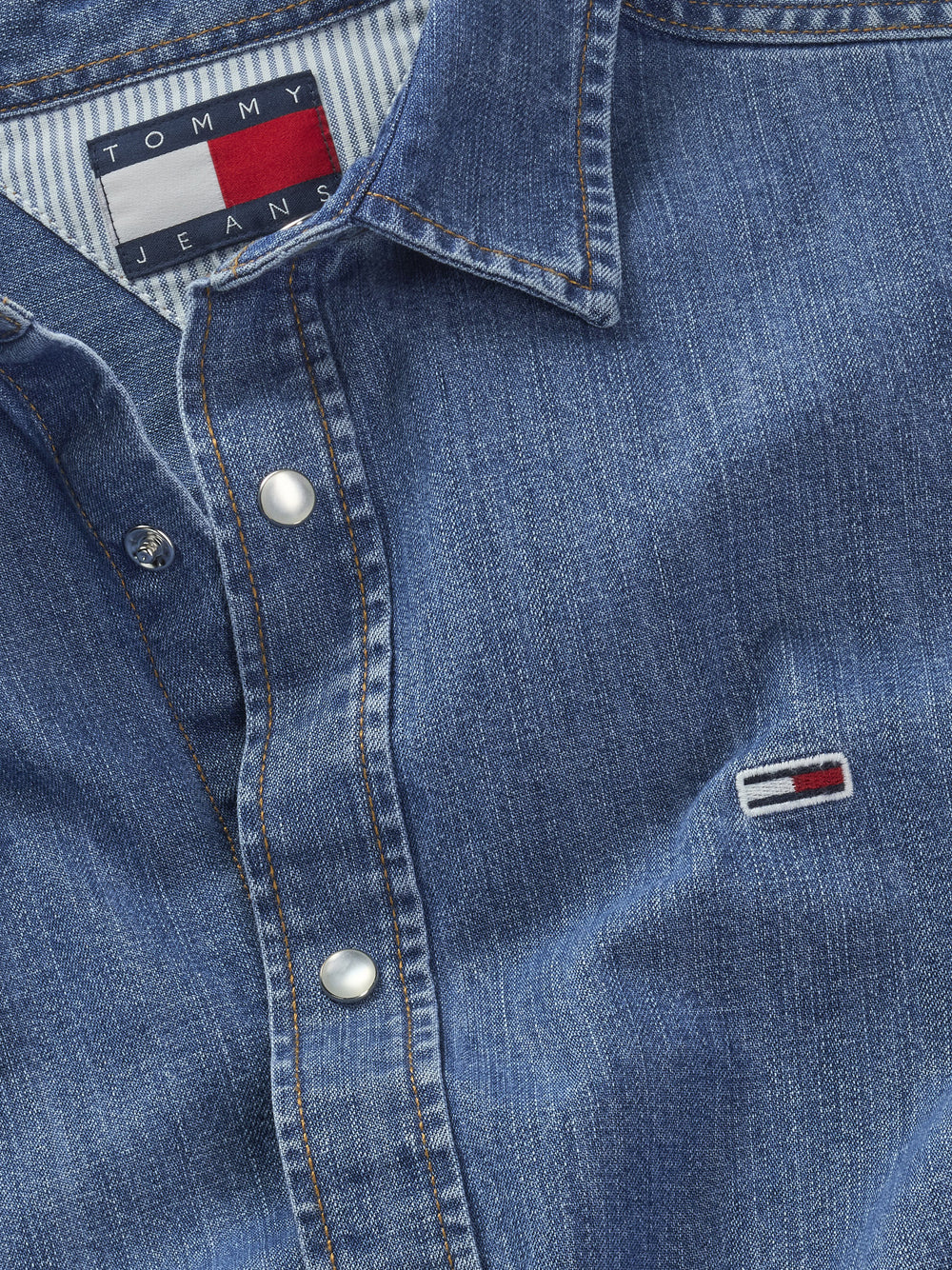 Tommy Hilfiger Tommy Hilfiger Camicia Manica Lunga Uomo Mod. DM0DM21102 1A5 DENIM Blu