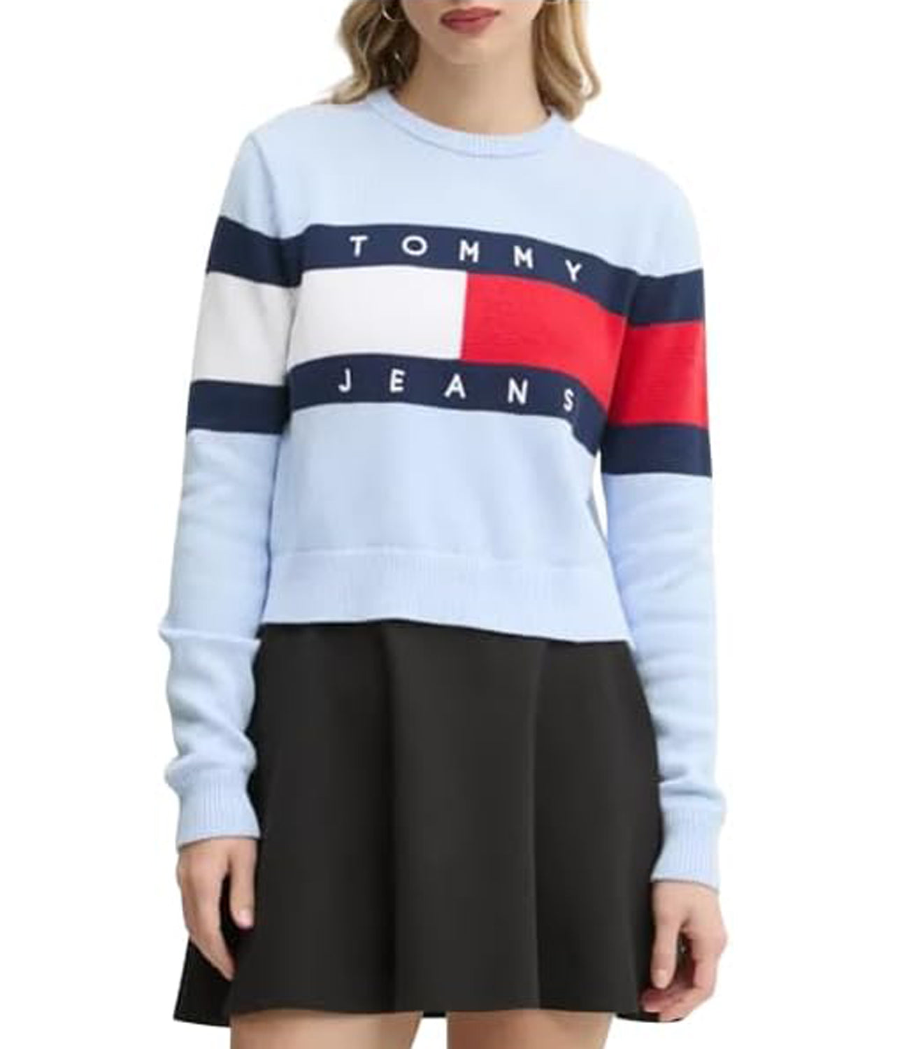 Tommy Hilfiger Tommy Hilfiger Maglia Donna Mod. DW0DW19335 C3Q Celeste Blu