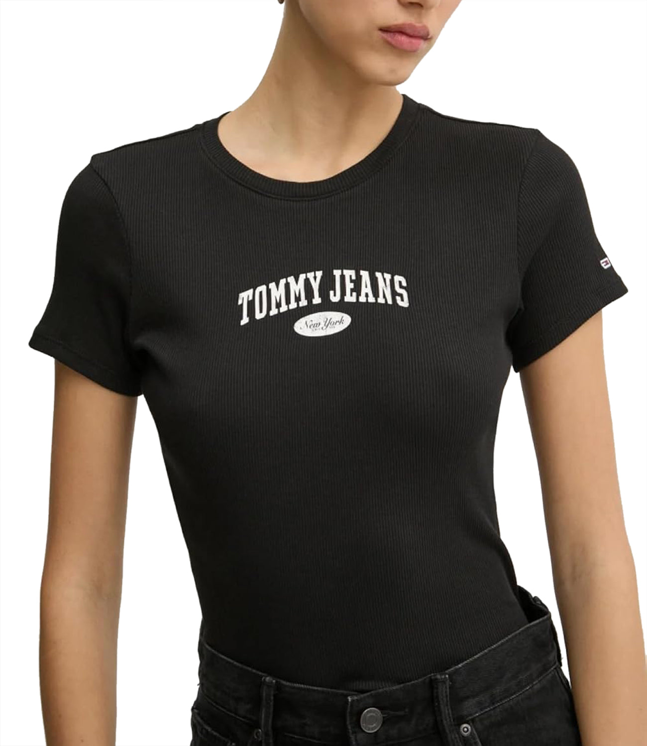 Tommy Hilfiger Tommy Hilfiger T-shirt Donna Mod. DW0DW19435 BDS Nero