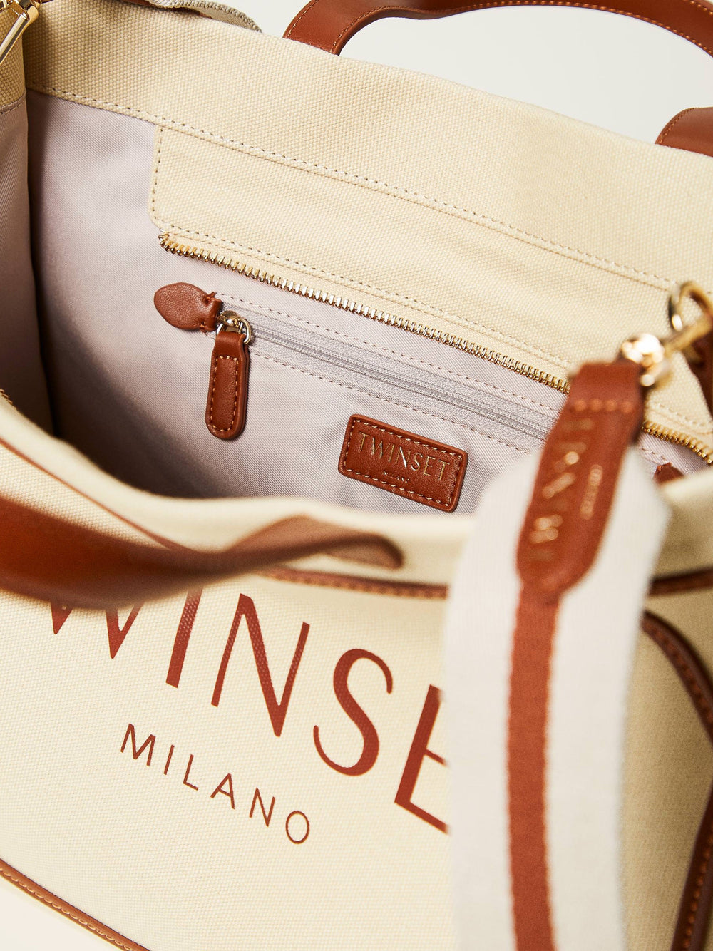 Borsa Shopper Twin Set da Donna - Beige