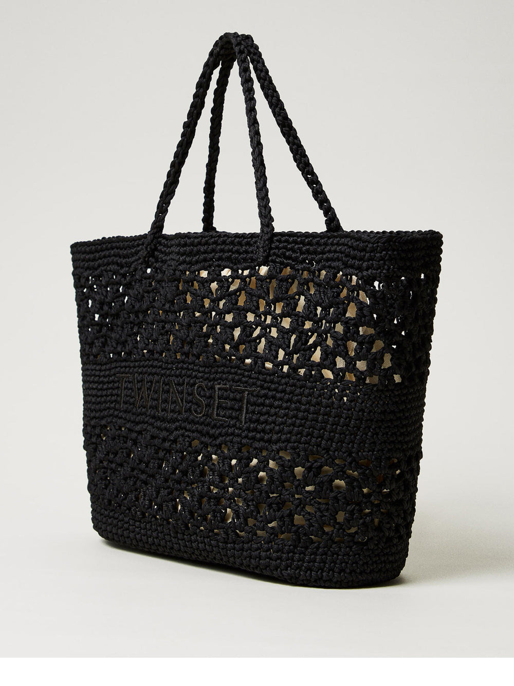 Borsa Shopper Twin Set da Donna - Nero