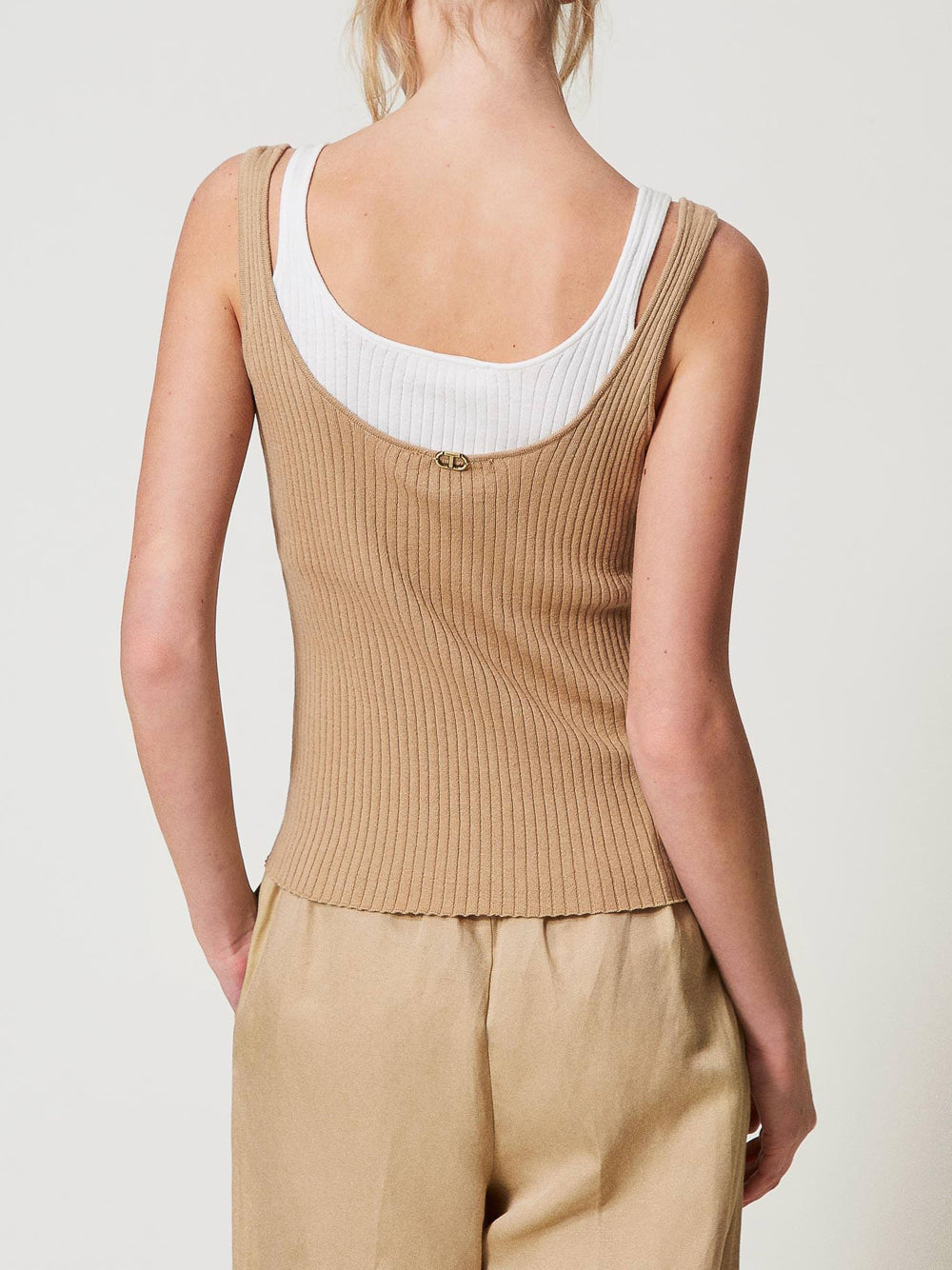 Top Twin Set da Donna - Beige