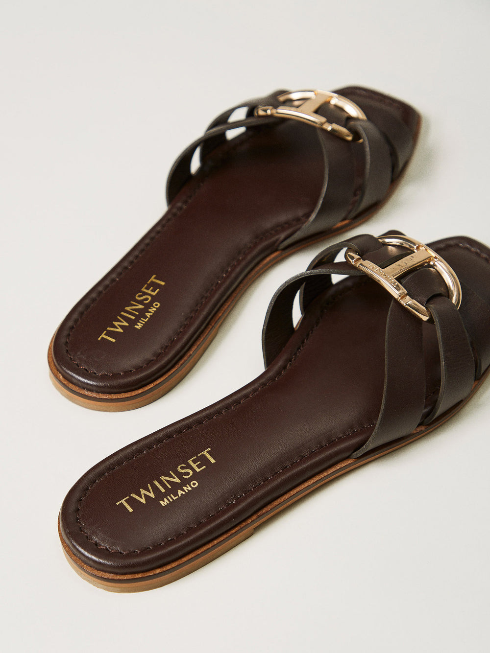 Ciabatte Twin Set da Donna - Marrone