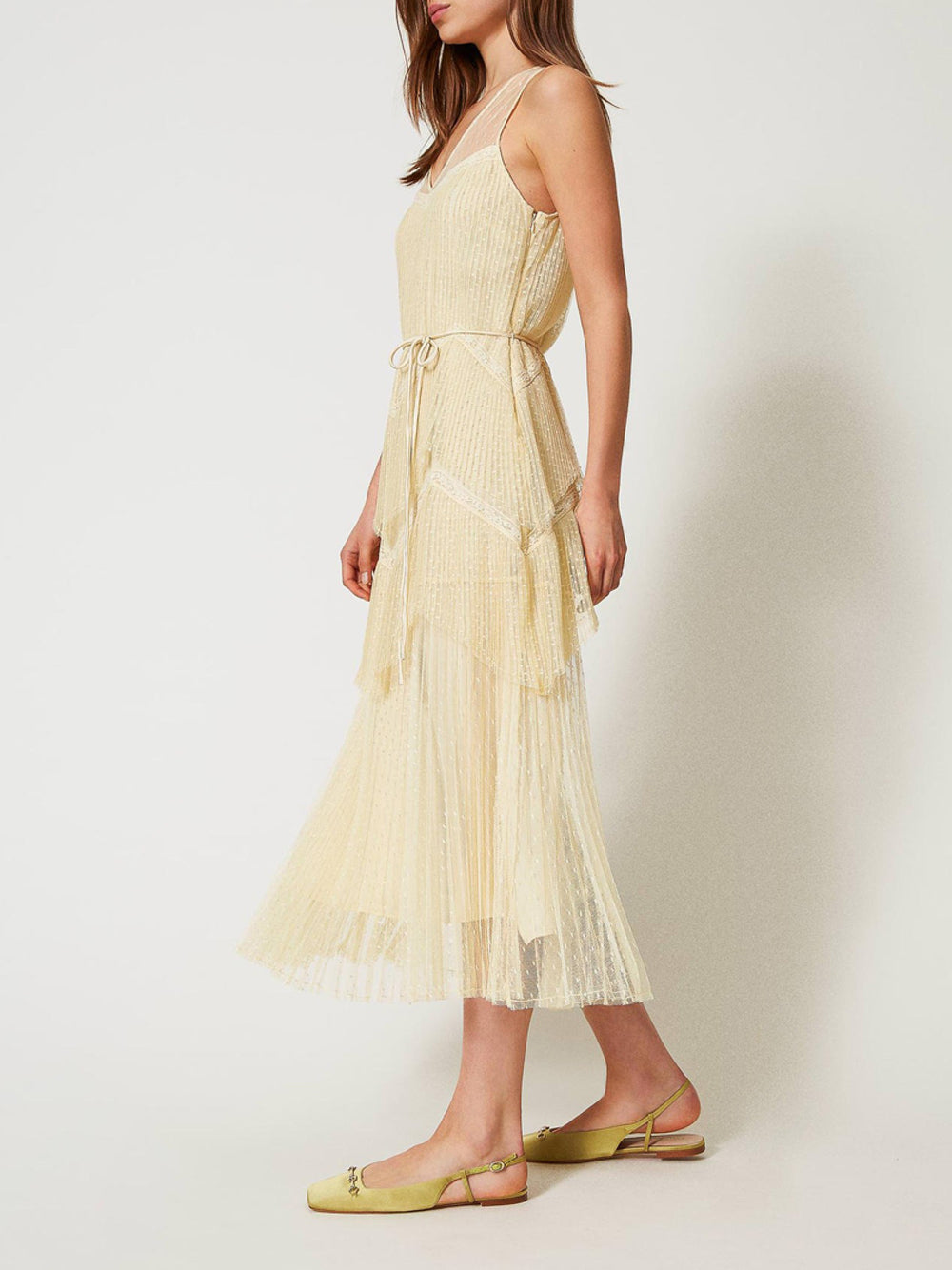 Vestito Longuette Twin Set da Donna - Avorio