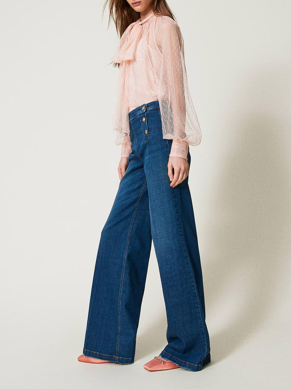 Jeans Wide Twin Set da Donna - Denim