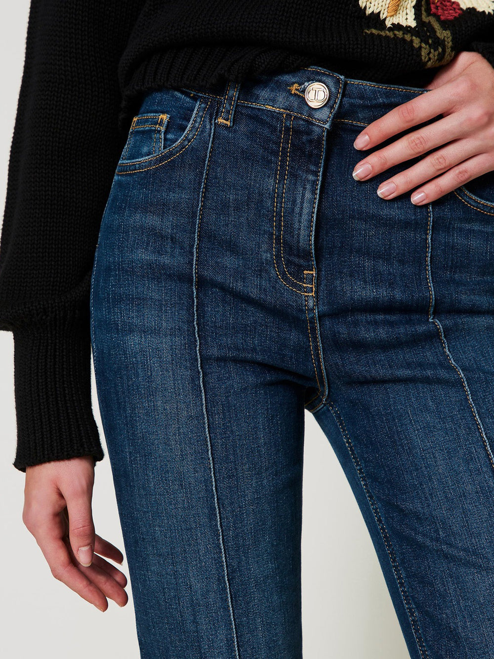 Jeans a Zampa Twin Set da Donna - Denim