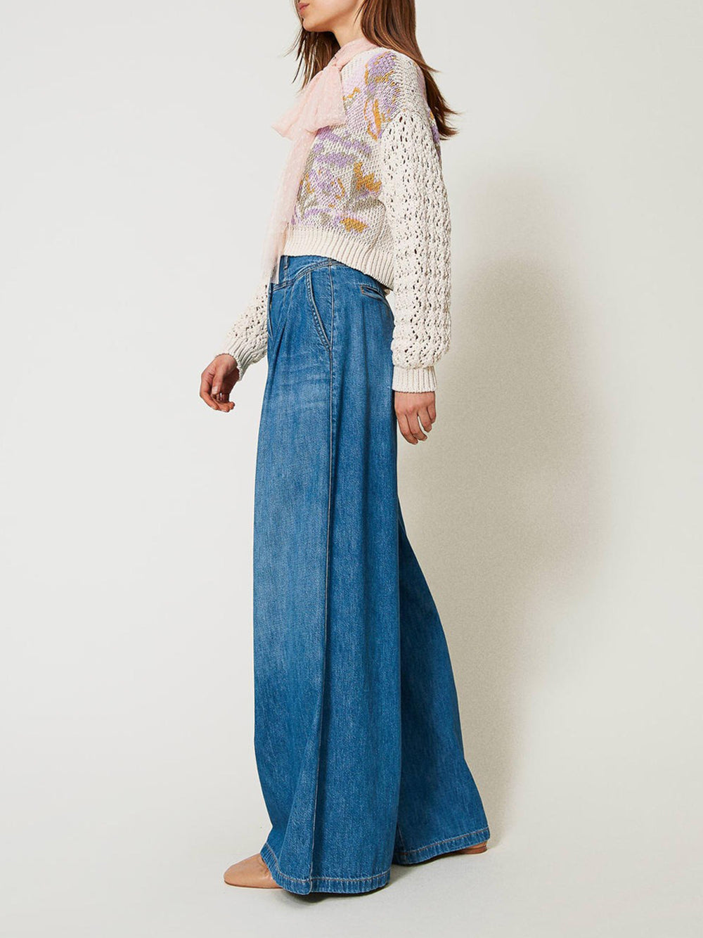Jeans Wide Twin Set da Donna - Denim
