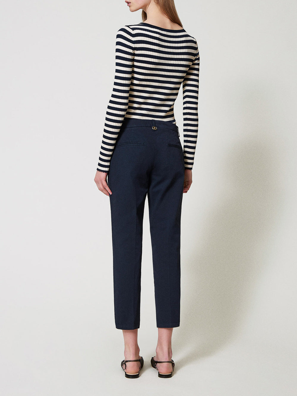Pantalone Chino Twin Set da Donna - Blu