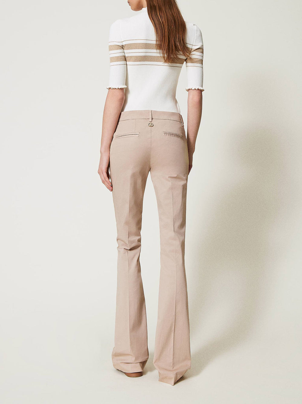 Pantalone Zampa Twin Set da Donna - Beige