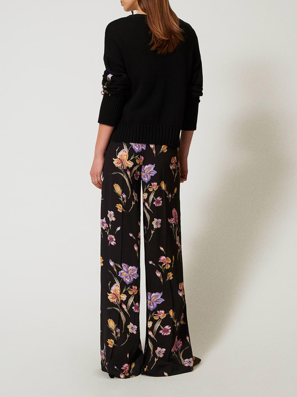 Pantalone Palazzo Twin Set da Donna - Nero