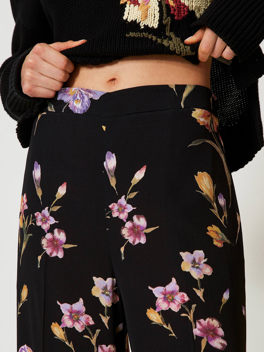 Pantalone Palazzo Twin Set da Donna - Nero