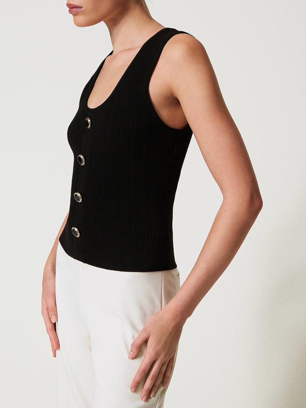 Top Twin Set da Donna - Nero