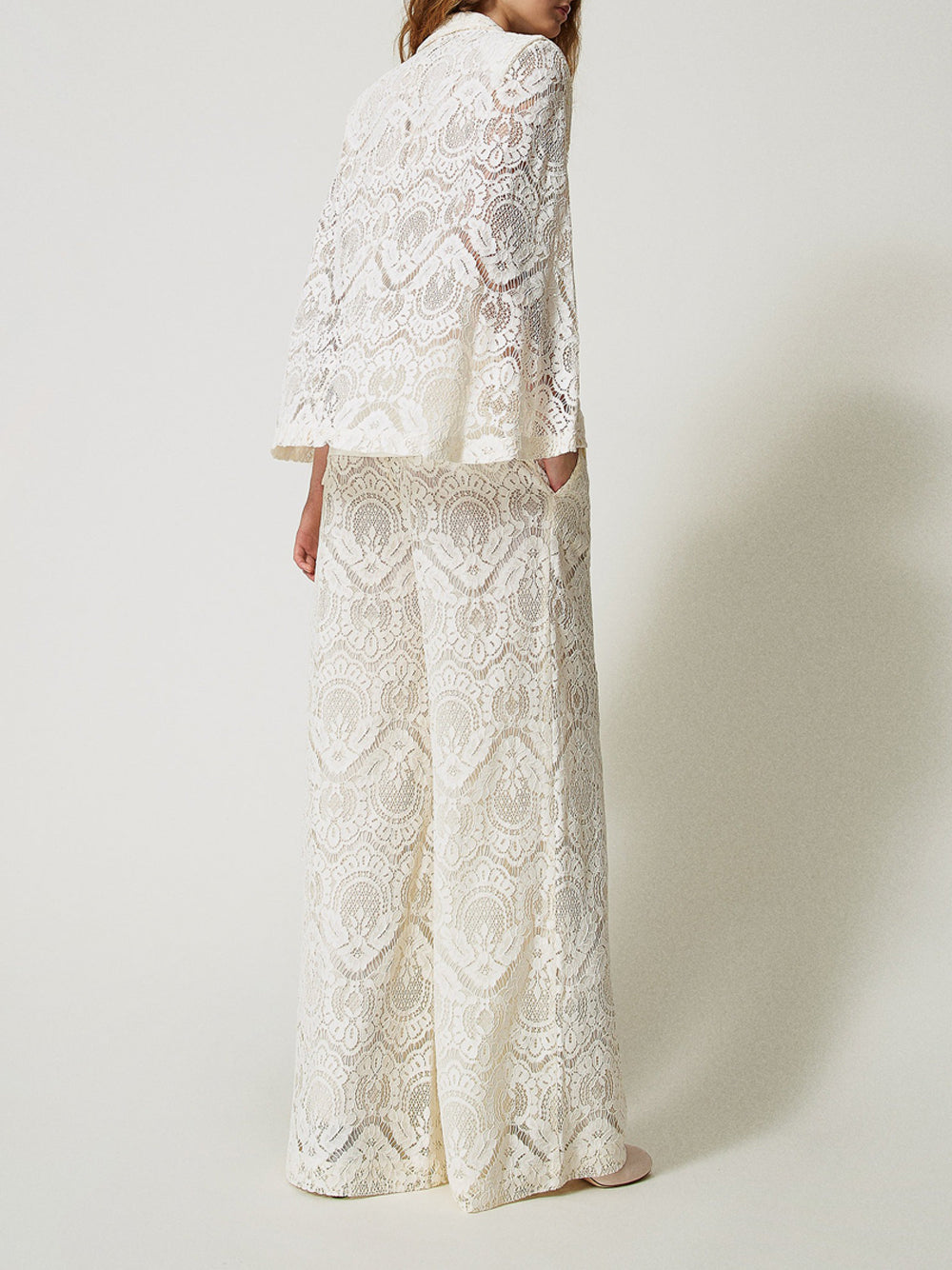 Pantalone Palazzo Twin Set Procida da Donna - Bianco