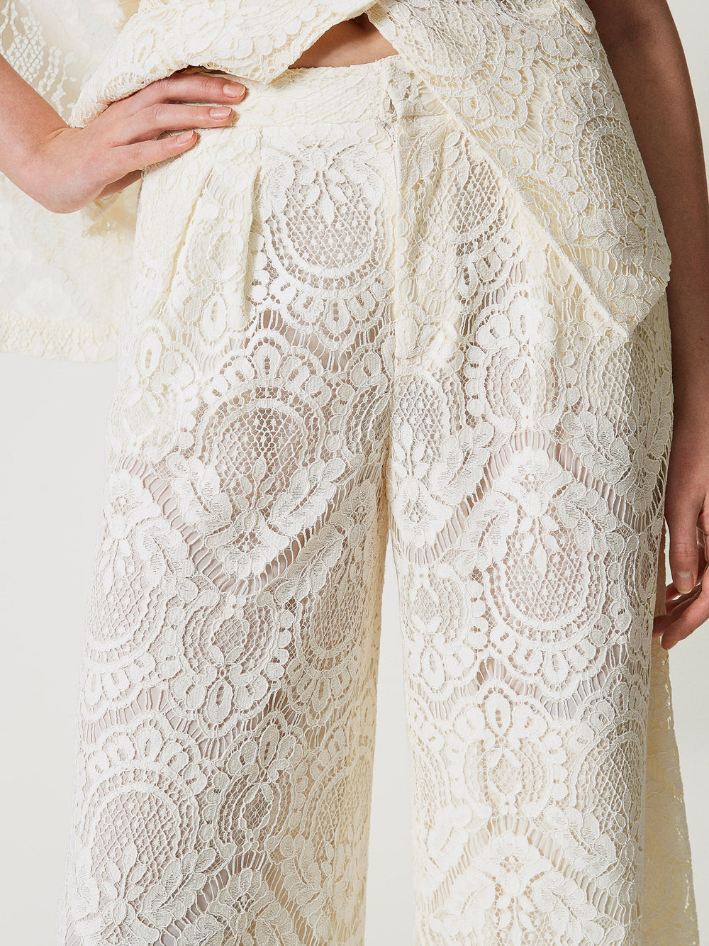 Pantalone Palazzo Twin Set Procida da Donna - Bianco