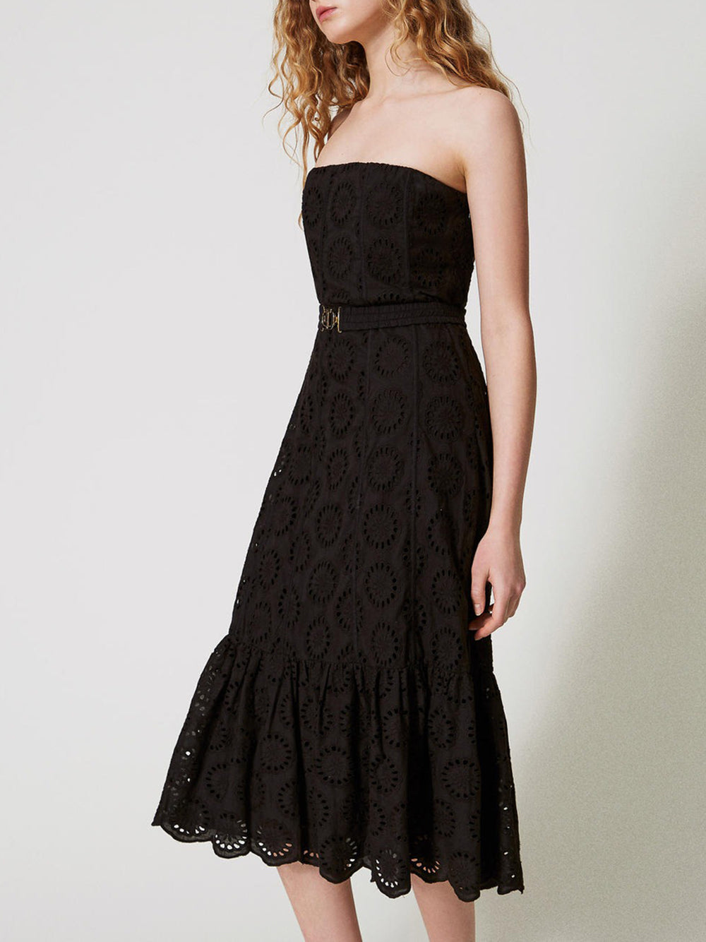 Vestito Longuette Twin Set da Donna - Nero