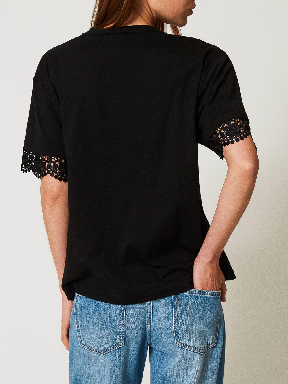 T-shirt Twin Set da Donna - Nero