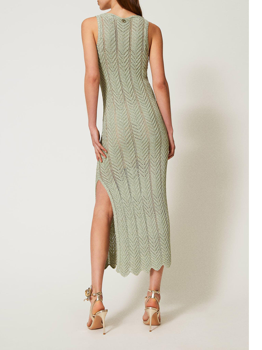 Vestito Longuette Twin Set da Donna - Verde
