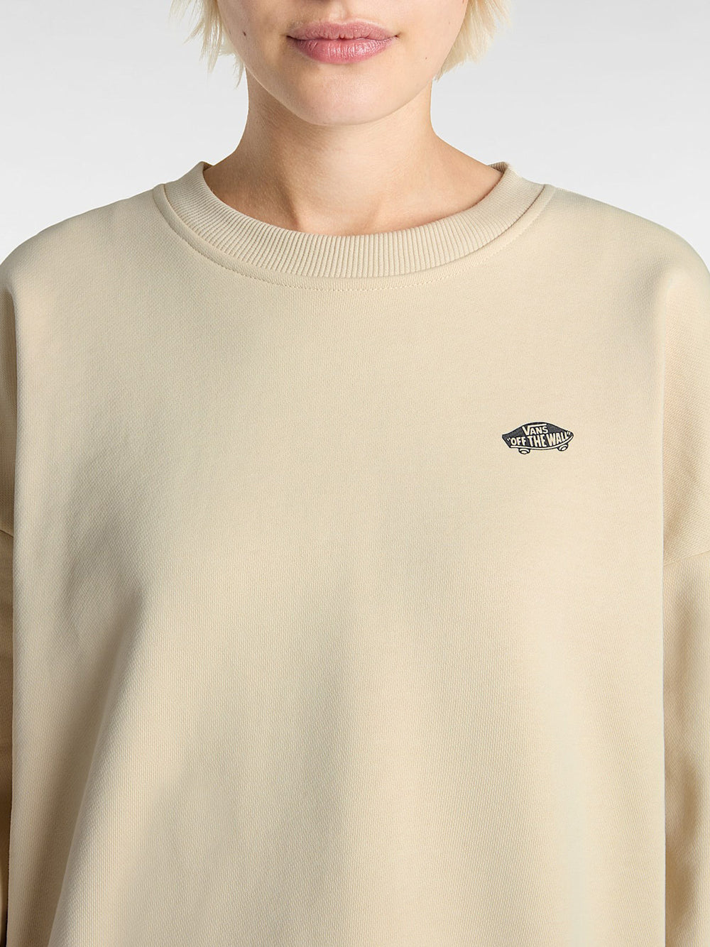 Felpa Vans Style 76 Retro Crew da Donna - Avorio