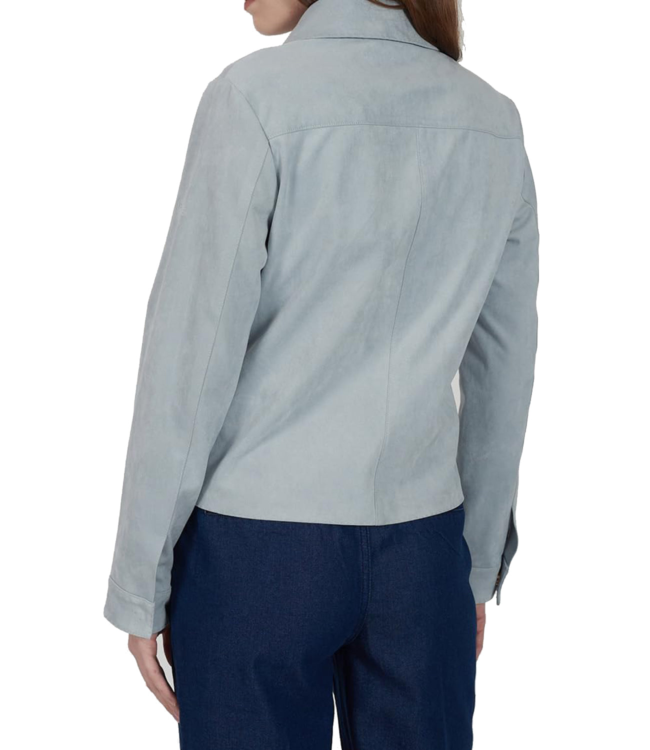 Yes Zee Giubbino Giacca Donna In Ecosuede, Tipo Camicia Donna Mod. G438 YA00 0633 Azzurro Polvere