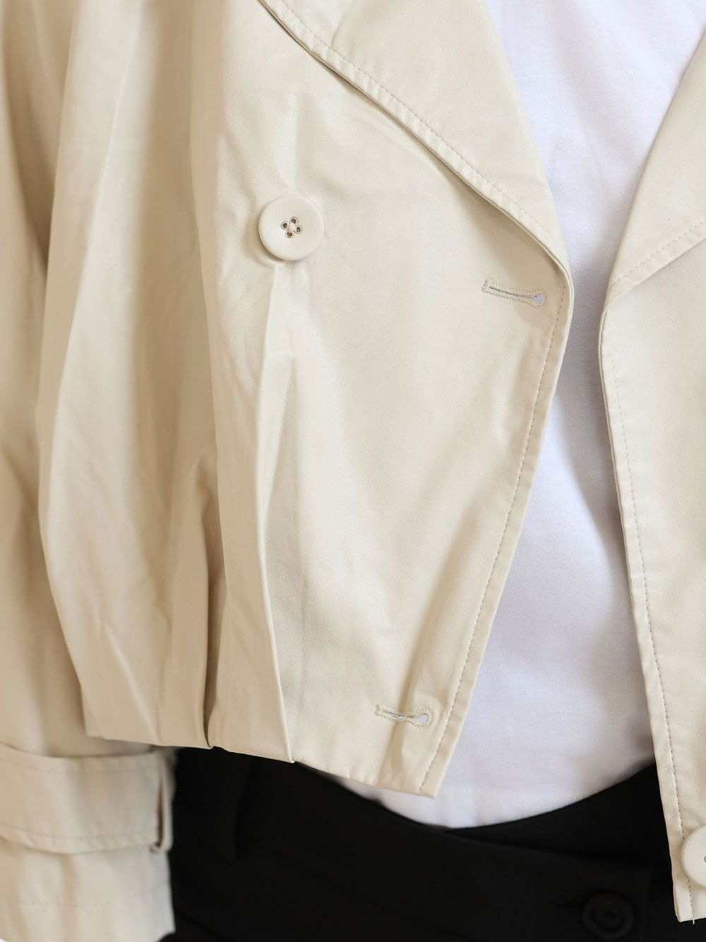 Trench Yes Zee Crop da Donna - Avorio