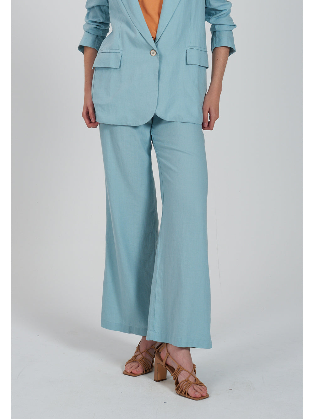 Pantalone Palazzo Yes Zee da Donna - Celeste