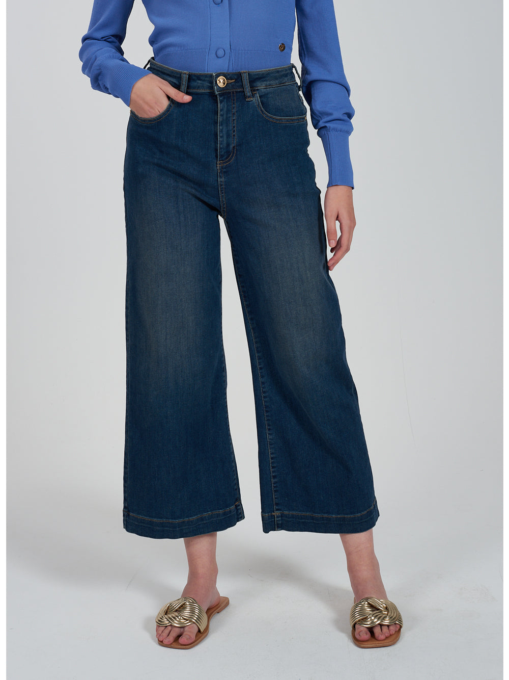 Jeans a Palazzo Yes Zee da Donna - Denim
