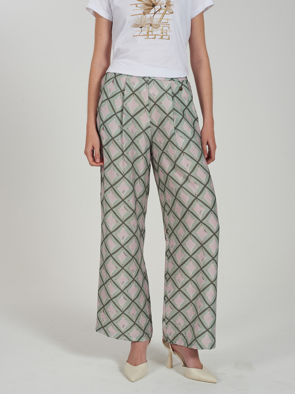 Pantalone Palazzo Yes Zee da Donna - Verde