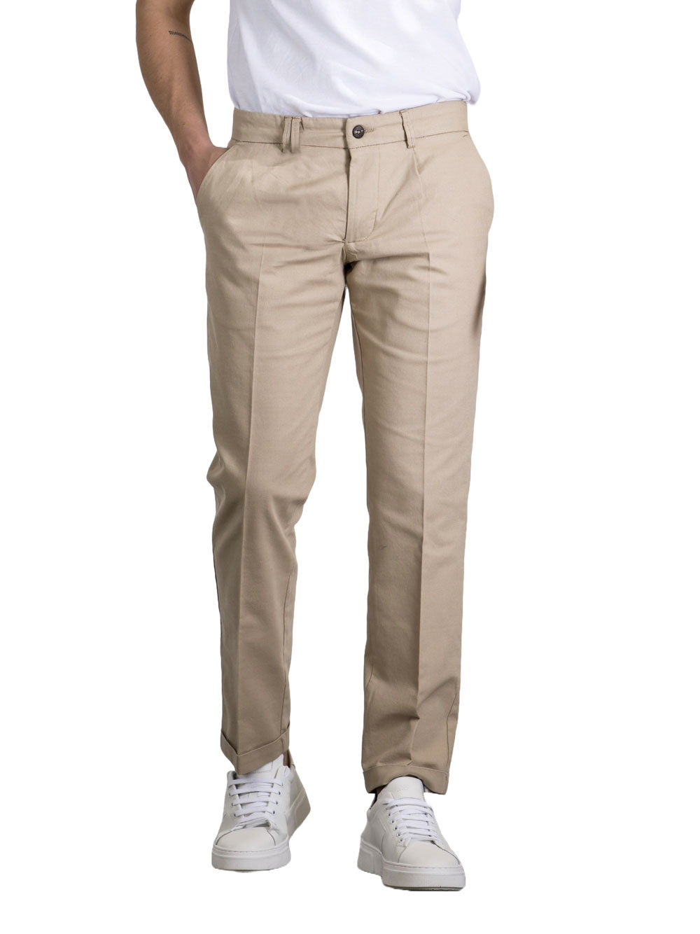 Pantalone Chino Yes Zee da Uomo - Beige