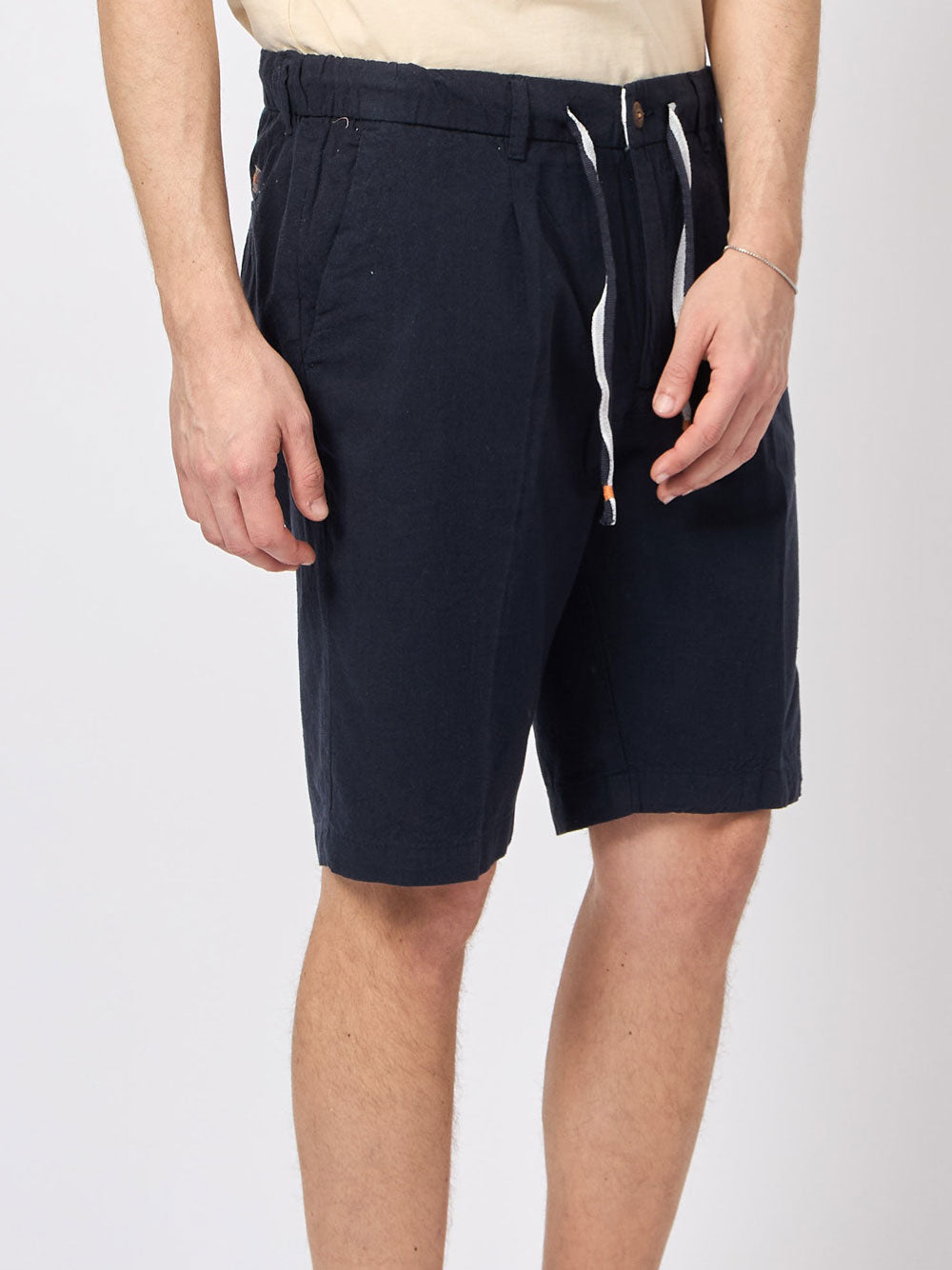 Yes Zee Bermuda Bermuda Uomo Con Coulisse, Elastico Ai Fianchi Uomo Mod. P770 PW00 0710 navy Blu