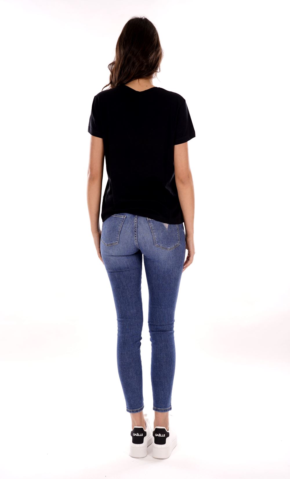 Yes Zee T-Shirt Donna Diritta, Girocollo, M/C Donna Mod. T264 TL00 0801 Nero