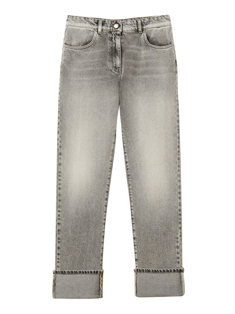 Jeans Straight Actitude da Donna - Grigio