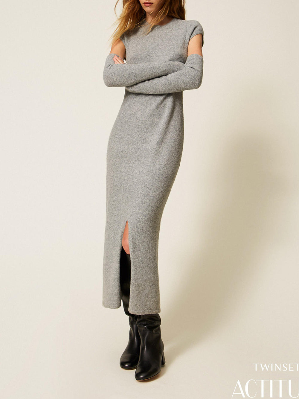 Vestito Longuette Actitude da Donna - Grigio