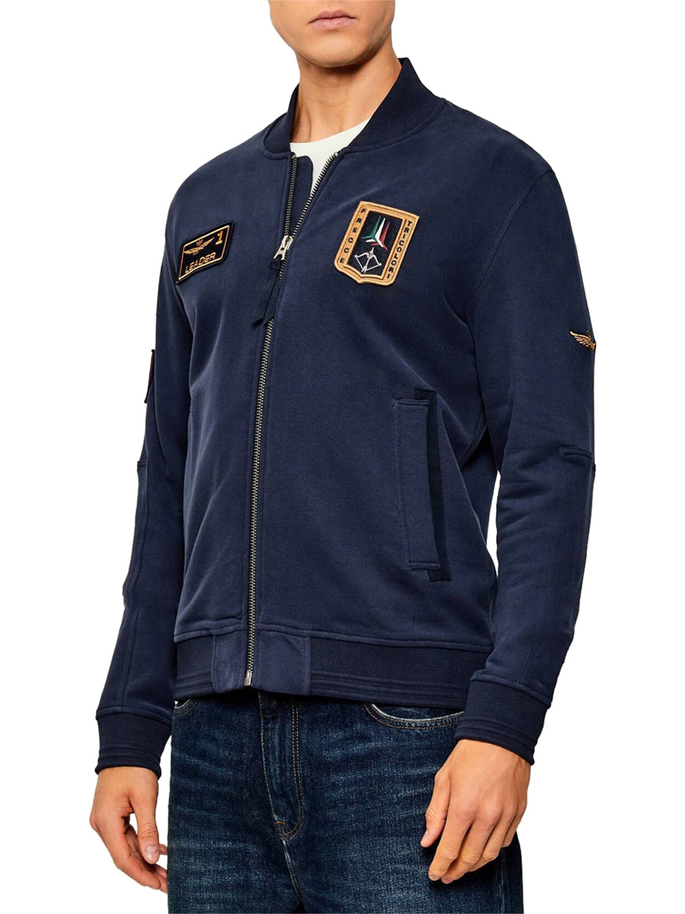 Actitude Felpa Zip Aeronautica Militare da Uomo - Blu