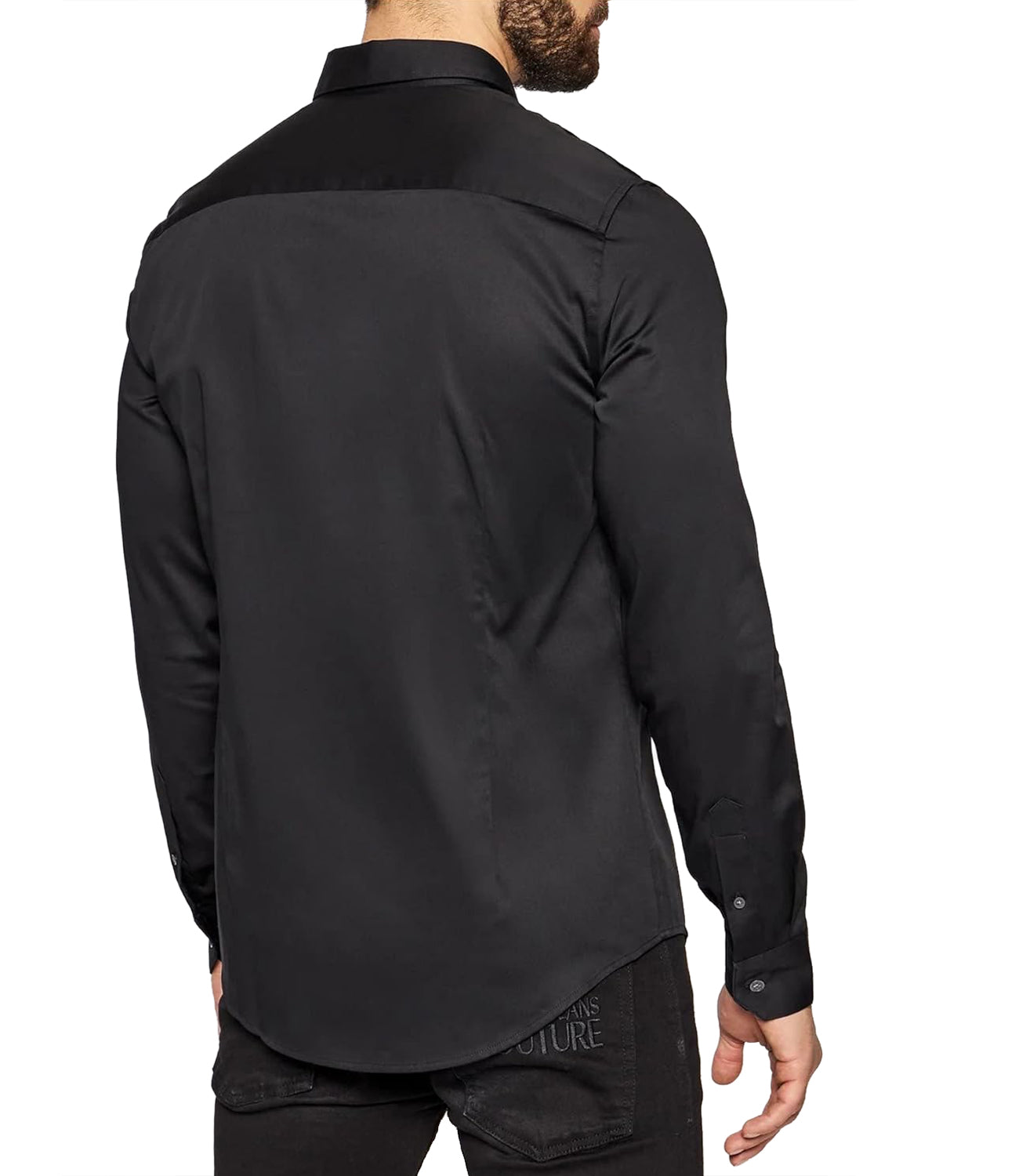 A|X Armani Exchange Camicia Manica Lunga Uomo Mod. 8NZCBD ZN10Z 1200 Black Nero