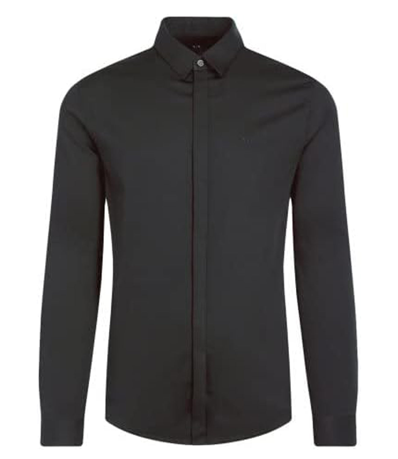 A|X Armani Exchange Camicia Manica Lunga Uomo Mod. 8NZCBD ZN10Z 1200 Black Nero