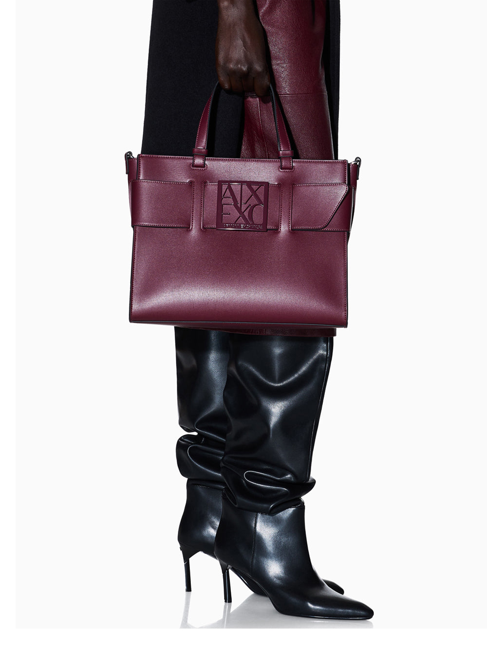 Borsa Shopper Armani Exchange da Donna - Bordeaux