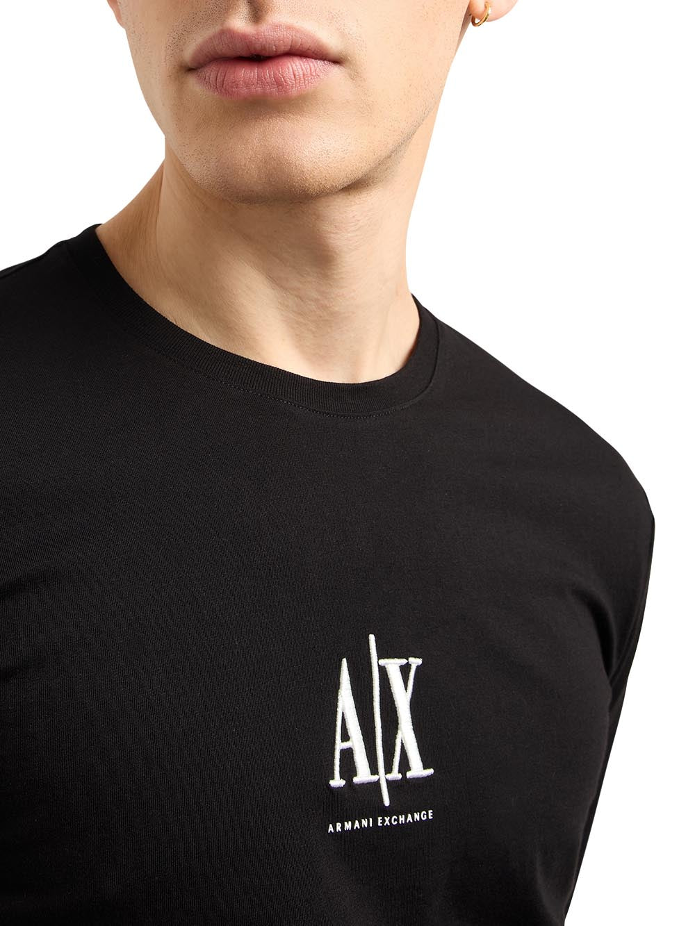 A|X Armani Exchange T-shitr Manica Lunga Uomo Mod. XM000364 UC001 Nero
