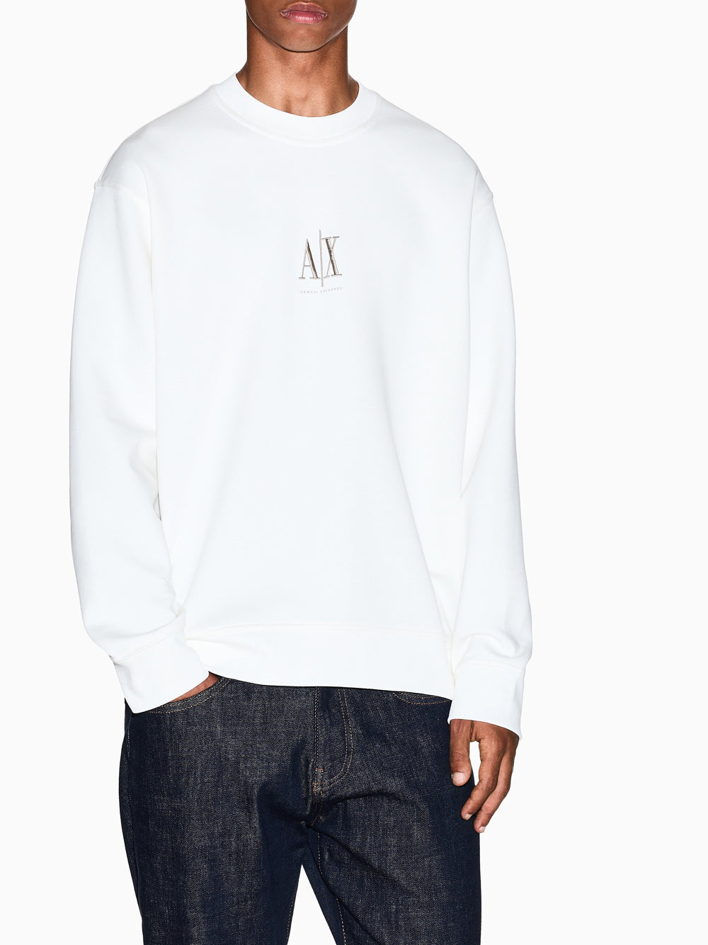 Felpa Armani Exchange da Uomo - Bianco