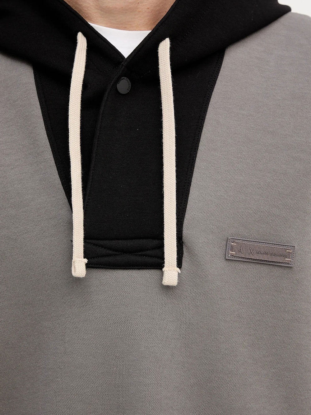 Felpa Cappuccio Armani Exchange da Uomo - Grigio