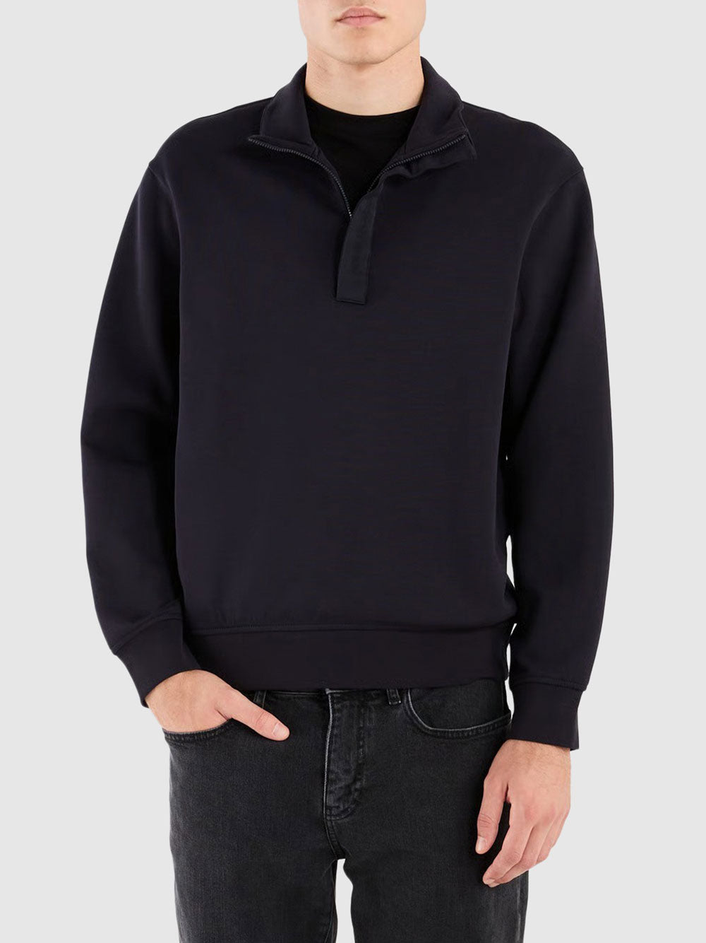 Felpa Zip Armani Exchange da Uomo - Blu