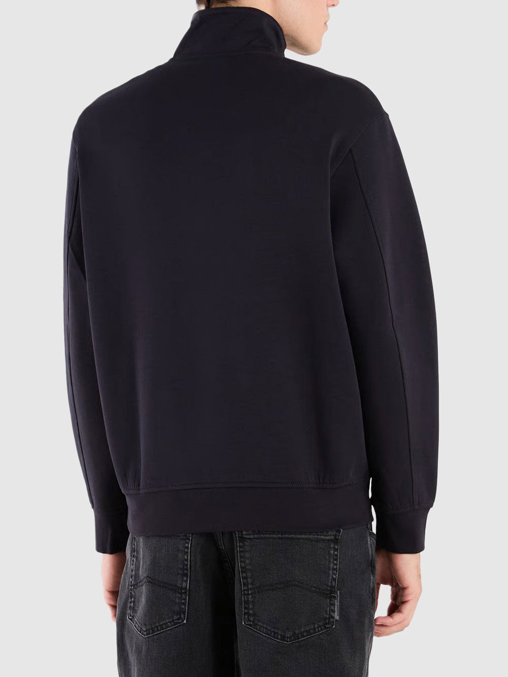 Felpa Zip Armani Exchange da Uomo - Blu