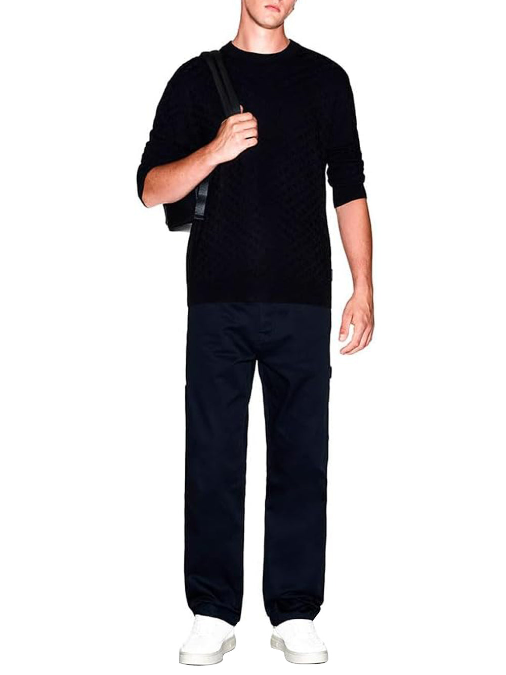A|X Armani Exchange Maglione Girocollo Uomo Mod. XM001316 UC001 Nero