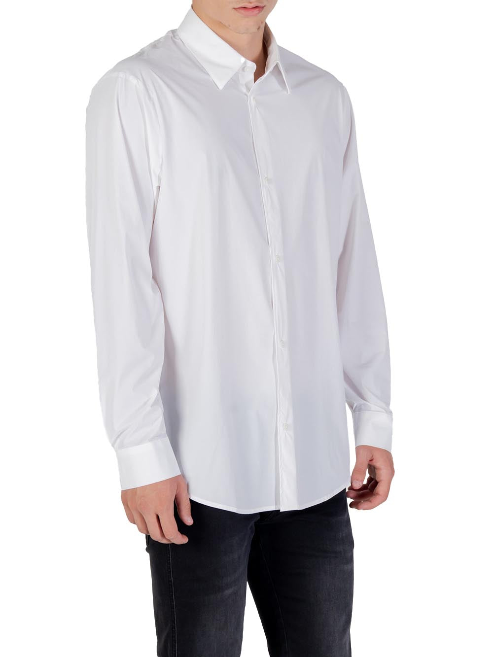 A|X Armani Exchange Camicia Manica Lunga Uomo Mod. XM001567 U0009 Bianco