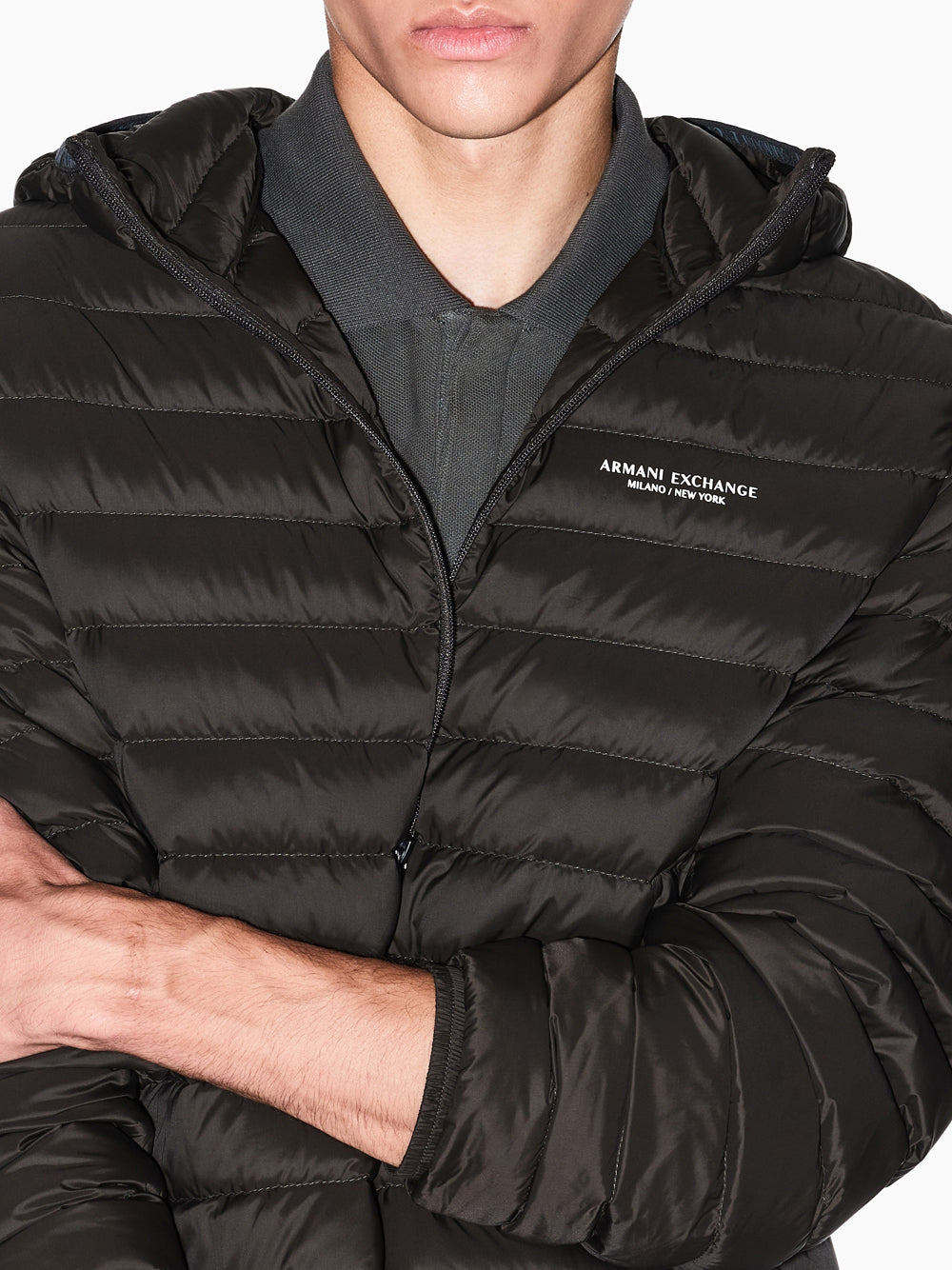 Piumino Armani Exchange da Uomo - Marrone