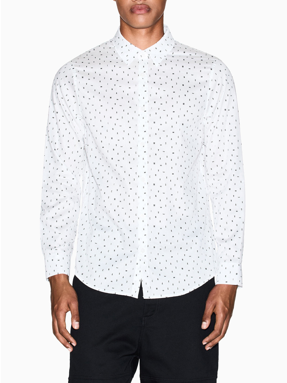 Camicia Casual Armani Exchange da Uomo - Bianco