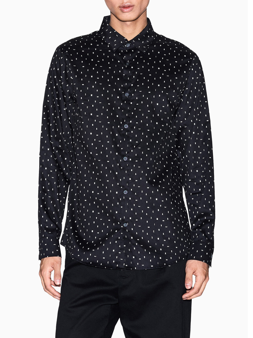 Camicia Casual Armani Exchange da Uomo - Nero