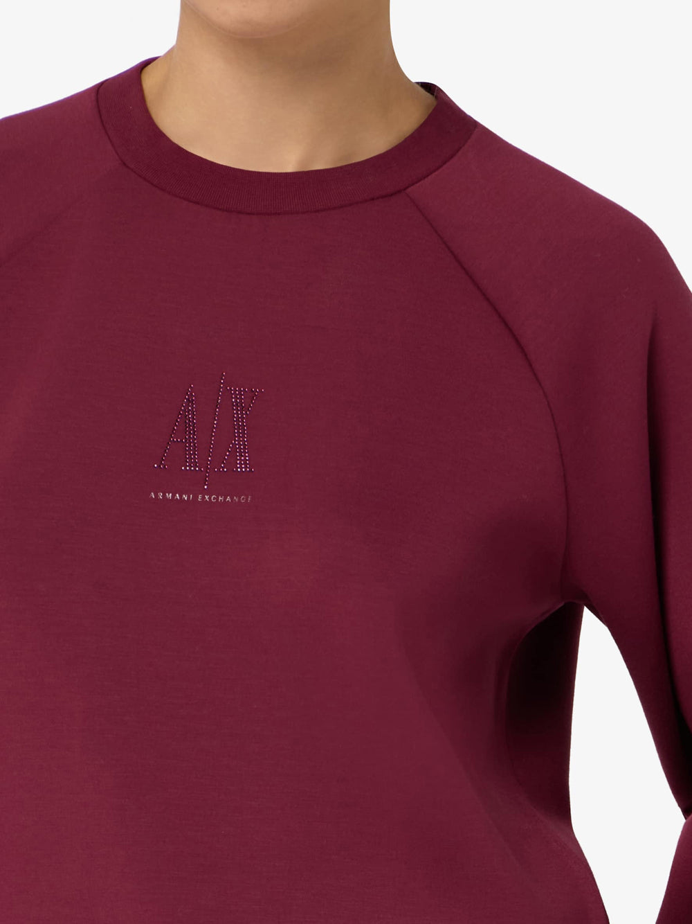 Felpa Armani Exchange da Donna - Bordeaux